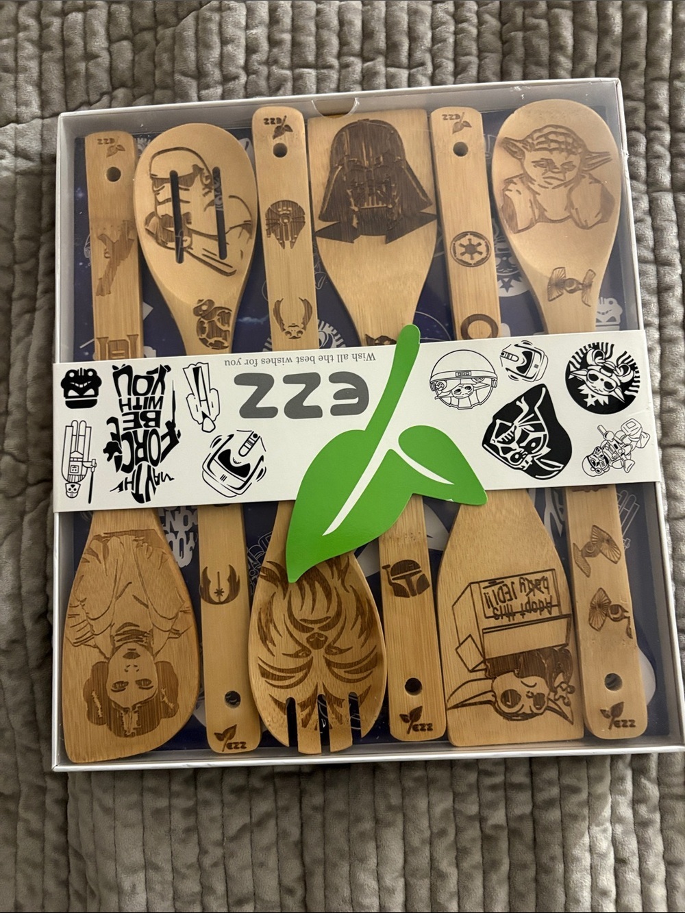 Bamboo Star Wars Utensil Set - Natural Wood